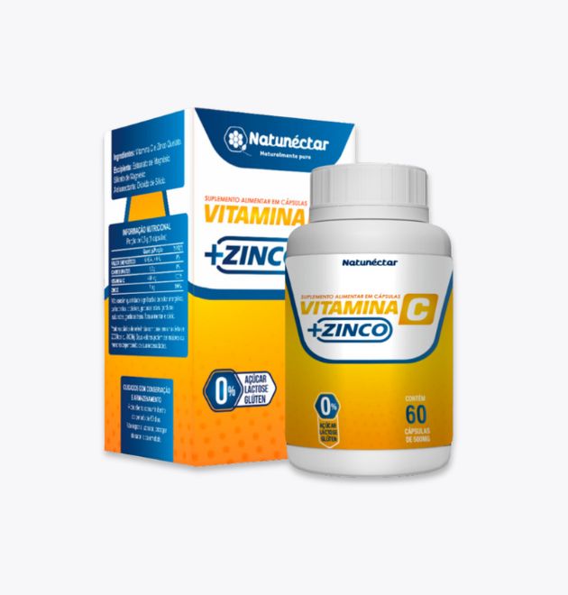 Vitamina C + Zinco 500mg – 60 cápsulas