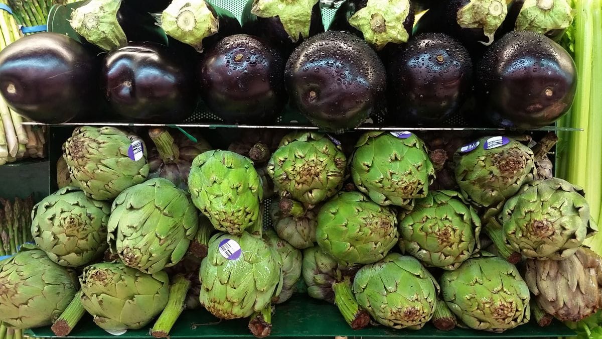 cápsulas de berinjela com alcachofra